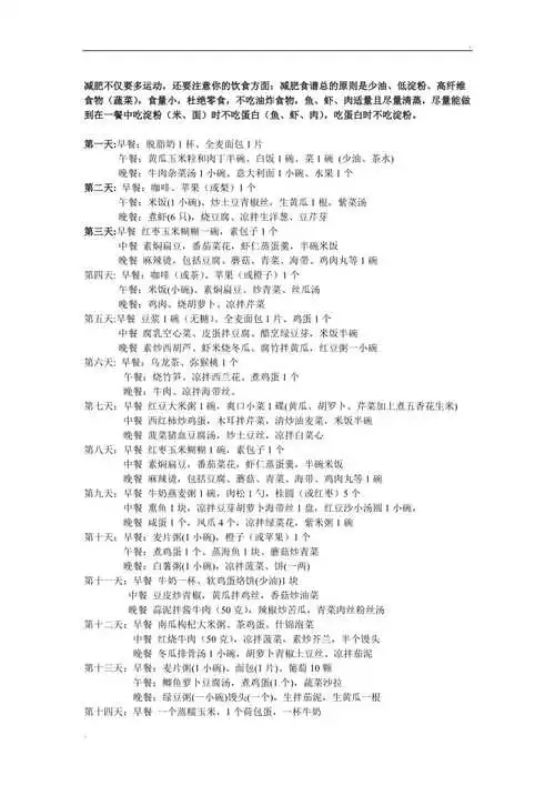 明星食谱减肥法：从饮食控制到健康减肥(1)