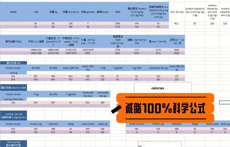 探究减肥公式，科学瘦身从计算开始(1)